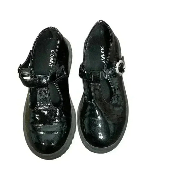 Old Navy Mary Jane Shoes Girls Size 13 Black Used - Picture 1 of 5